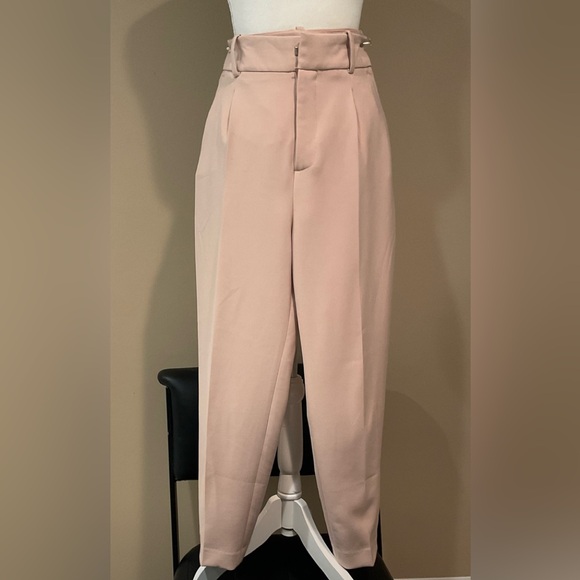 Zara pleated ankle Pants in Light Pink size M - Picture 2 of 8